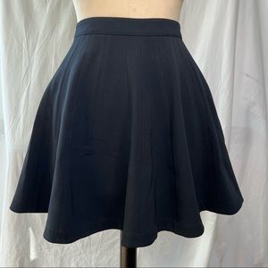 Robert Rodriguez Black Paneled Fit and Flare A-line Skirt Size 8 Side Zip